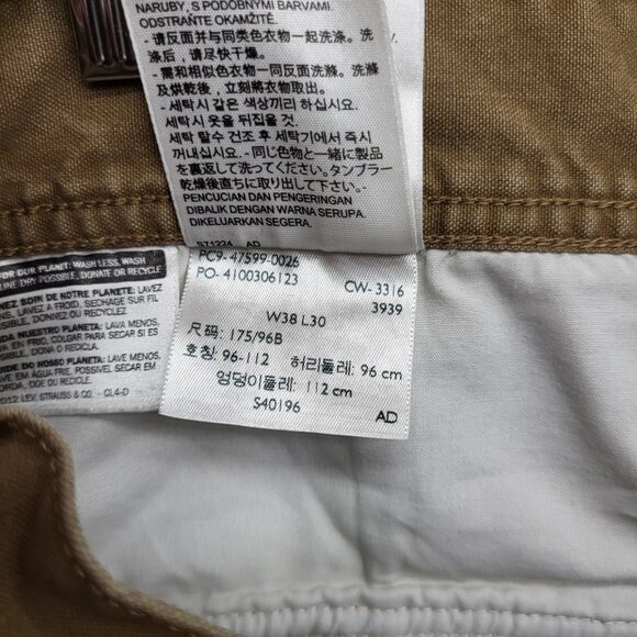 Dockers Pacific Crossover Cargo Pants Size 38x30 Tan Medium Wash Canvas - Picture 4 of 8